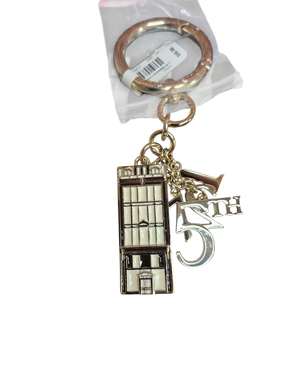 RAREST Henri Bendel Gold Flagship Store Keychain NWT - Picture 3 of 7